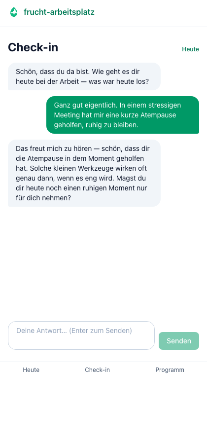 Täglicher Check-in mit dem Coach